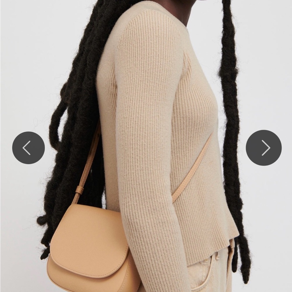 NWOT Mansur Gavriel Mini Classic Leather Saddle Crossbody Bag